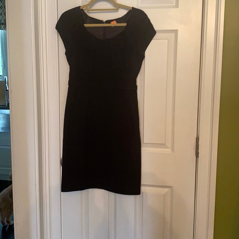 Black wool dress